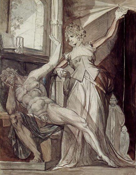 Johann Heinrich Fuseli Kriemhild zeigt Gunther im Gefangnis den Nibelungenring